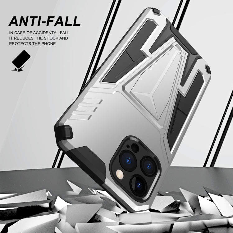 For iPhone 12 Pro Max Super V Armor PC + TPU Shockproof Case with Invisible Holder