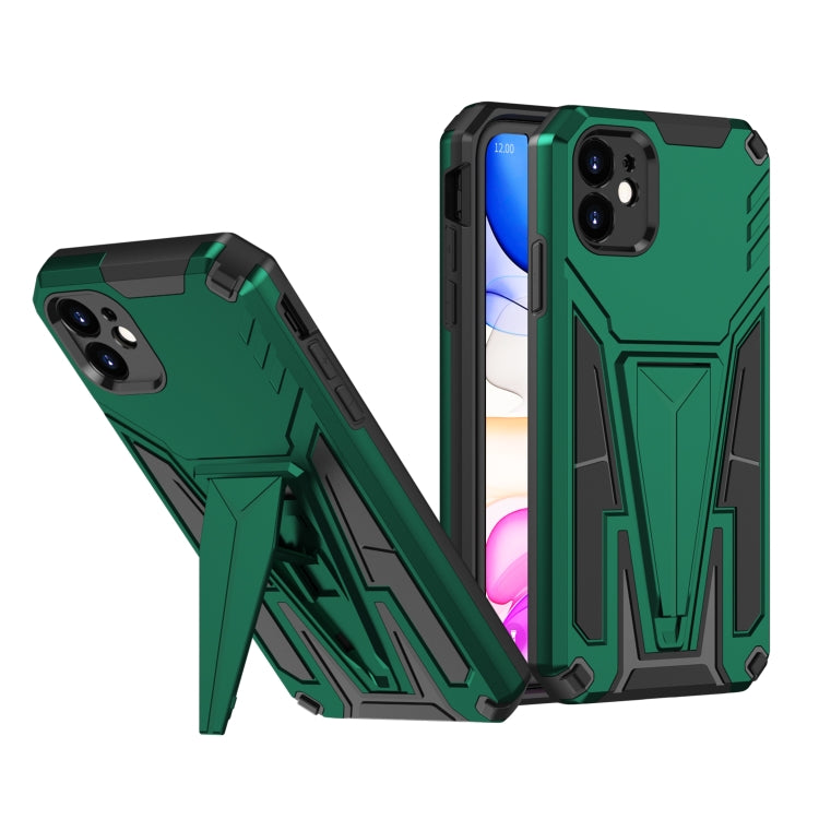 For iPhone 11 Super V Armor PC + TPU Shockproof Case with Invisible Holder
