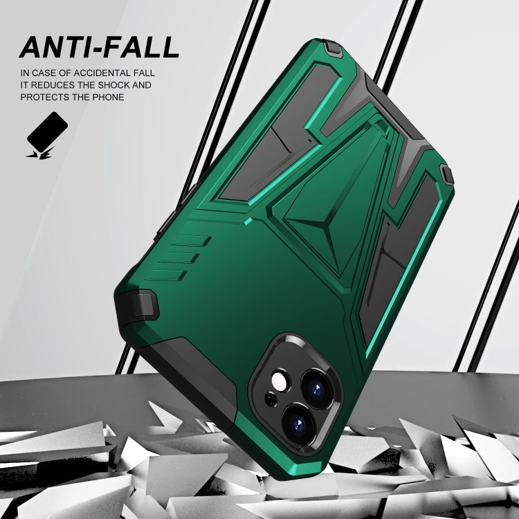 For iPhone 11 Super V Armor PC + TPU Shockproof Case with Invisible Holder