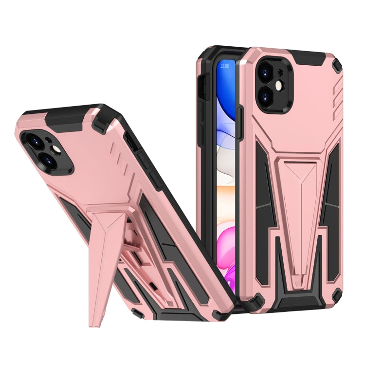 For iPhone 11 Super V Armor PC + TPU Shockproof Case with Invisible Holder