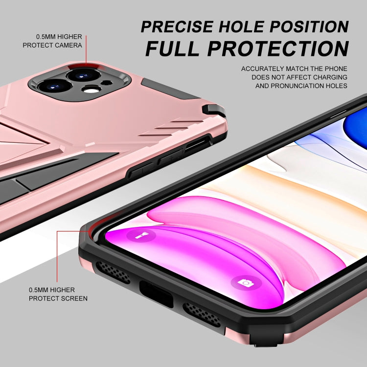 For iPhone 11 Super V Armor PC + TPU Shockproof Case with Invisible Holder