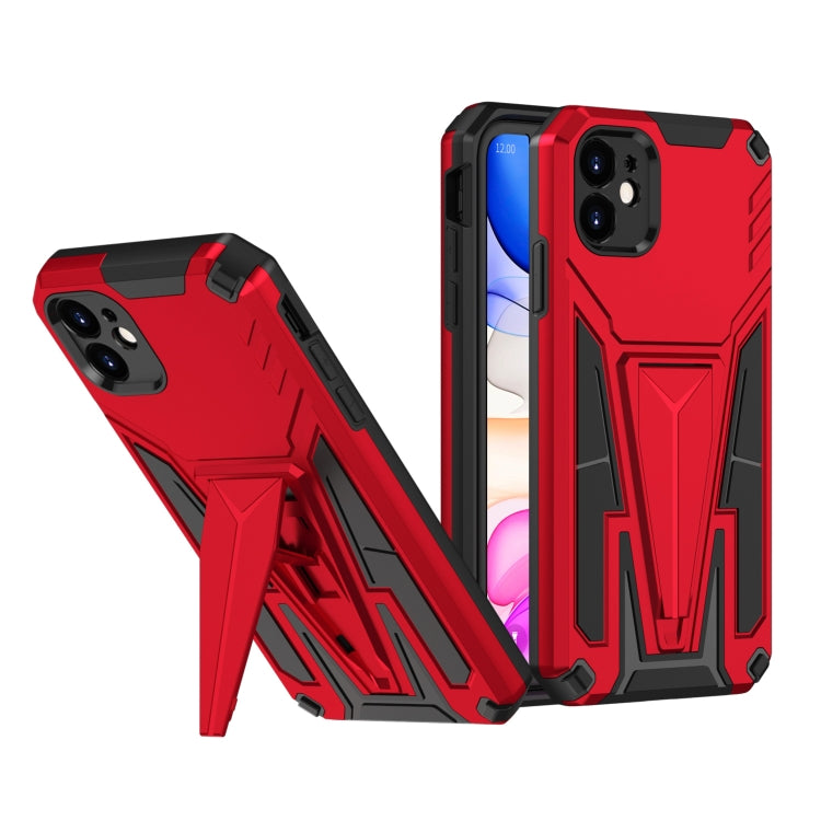 For iPhone 11 Super V Armor PC + TPU Shockproof Case with Invisible Holder