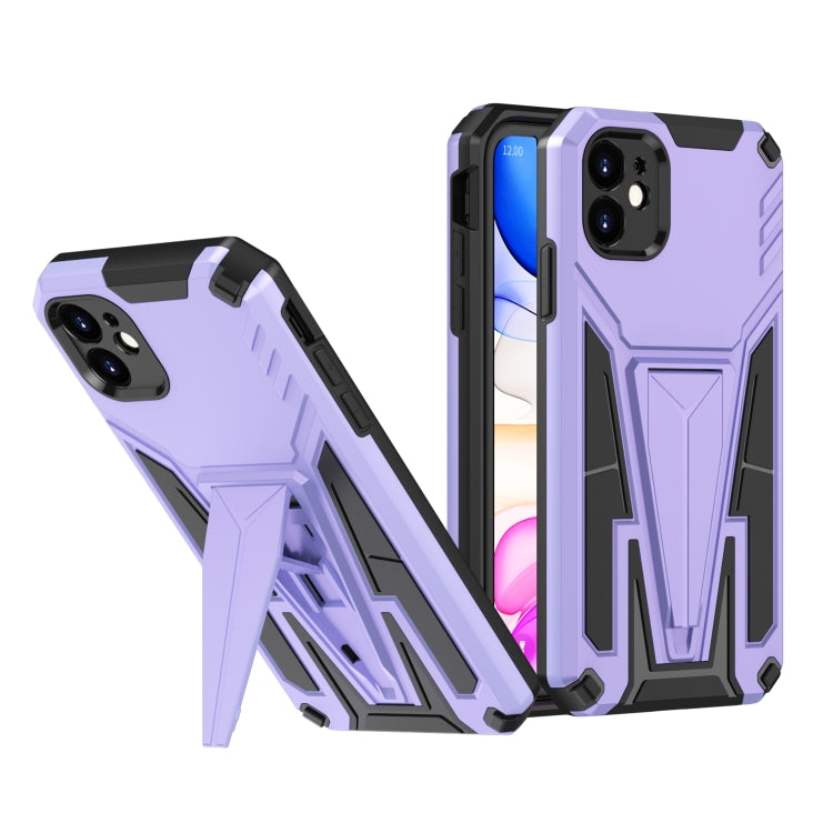 For iPhone 11 Super V Armor PC + TPU Shockproof Case with Invisible Holder