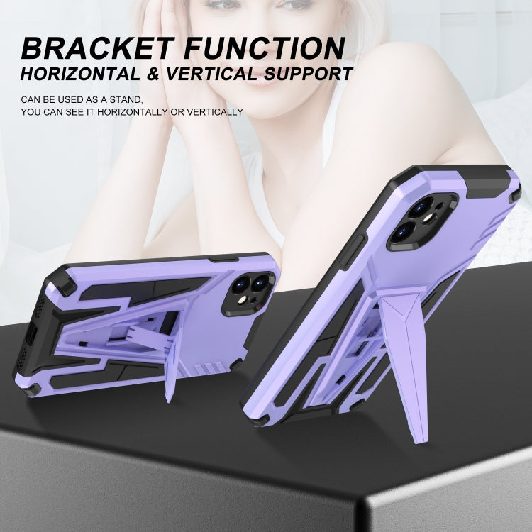 For iPhone 11 Super V Armor PC + TPU Shockproof Case with Invisible Holder