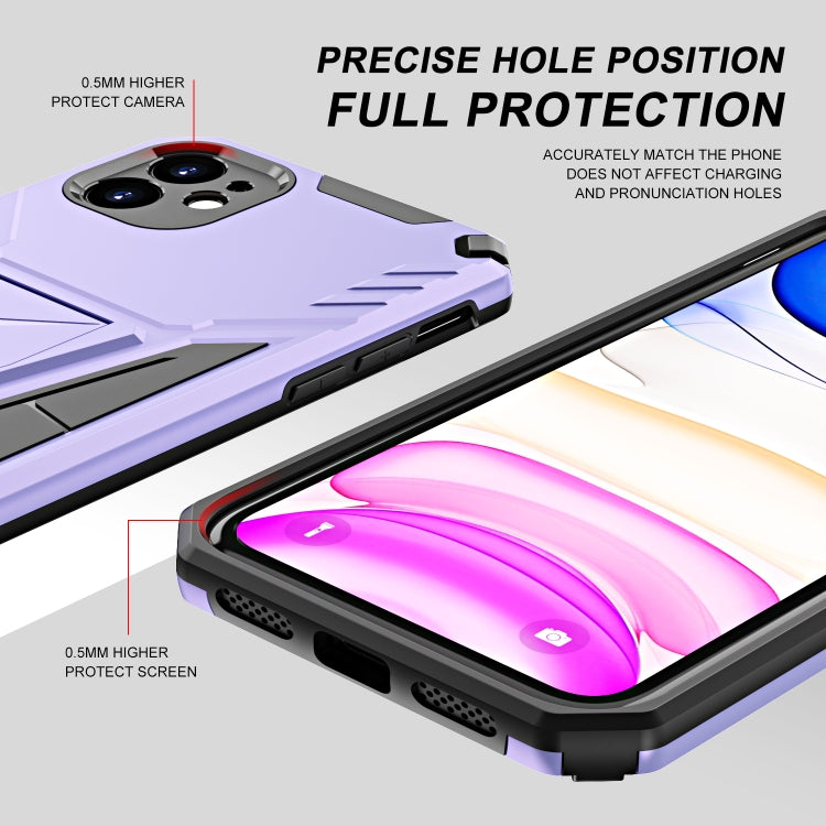 For iPhone 11 Super V Armor PC + TPU Shockproof Case with Invisible Holder