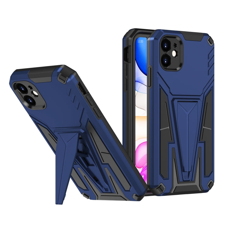 For iPhone 11 Super V Armor PC + TPU Shockproof Case with Invisible Holder
