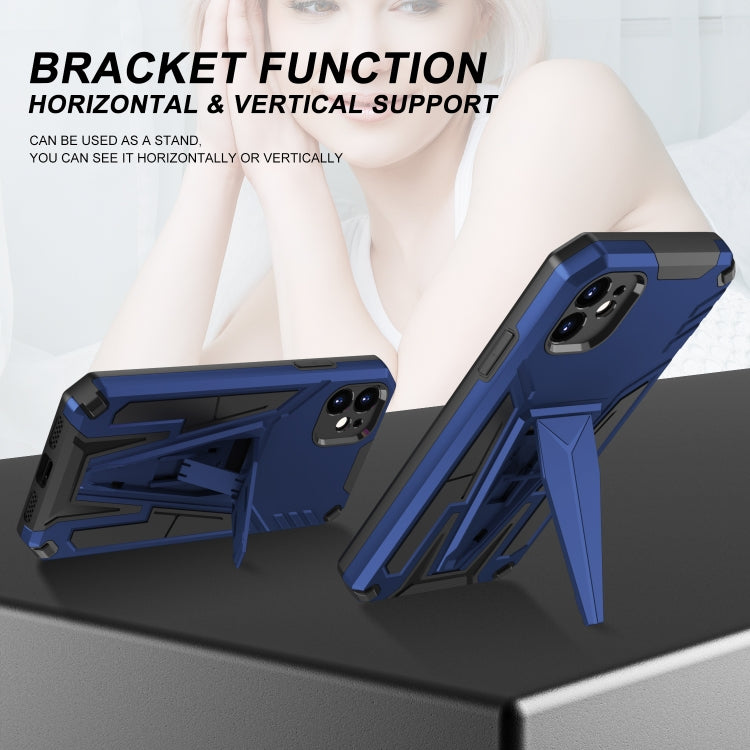 For iPhone 11 Super V Armor PC + TPU Shockproof Case with Invisible Holder