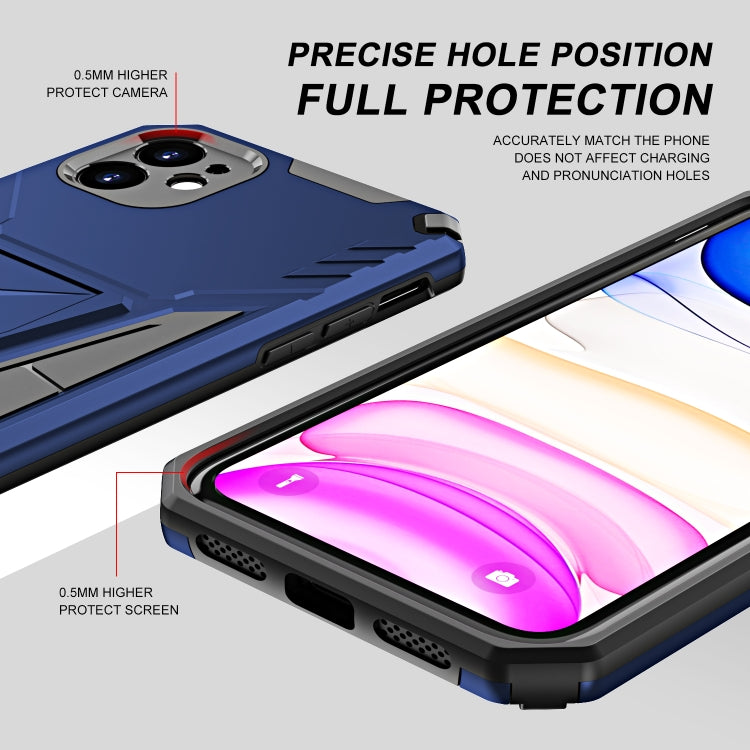 For iPhone 11 Super V Armor PC + TPU Shockproof Case with Invisible Holder