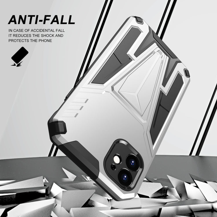 For iPhone 11 Super V Armor PC + TPU Shockproof Case with Invisible Holder