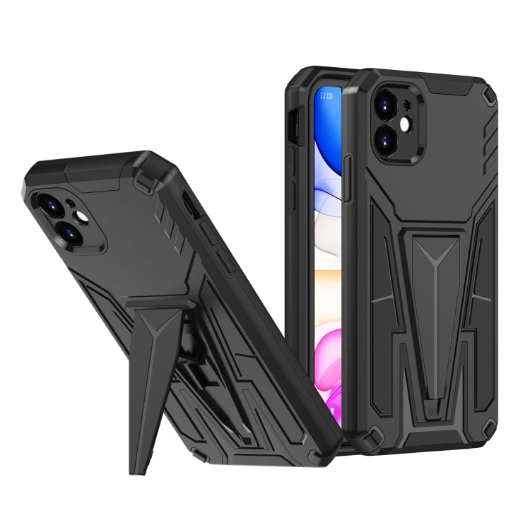 For iPhone 11 Super V Armor PC + TPU Shockproof Case with Invisible Holder