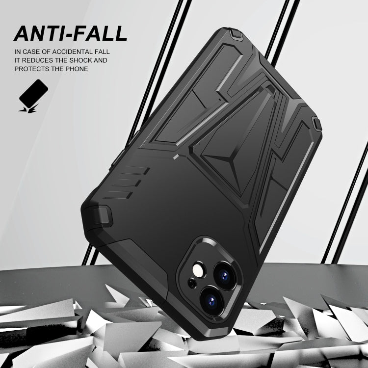 For iPhone 11 Super V Armor PC + TPU Shockproof Case with Invisible Holder