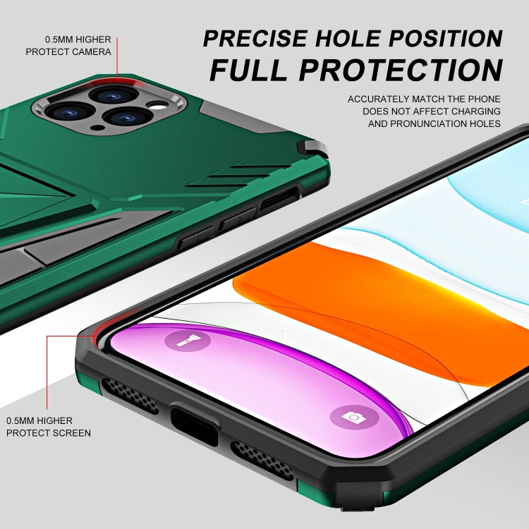 For iPhone 11 Pro Super V Armor PC + TPU Shockproof Case with Invisible Holder