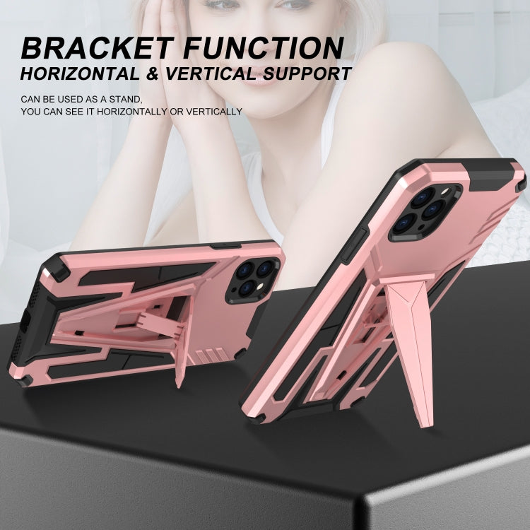 For iPhone 11 Pro Super V Armor PC + TPU Shockproof Case with Invisible Holder
