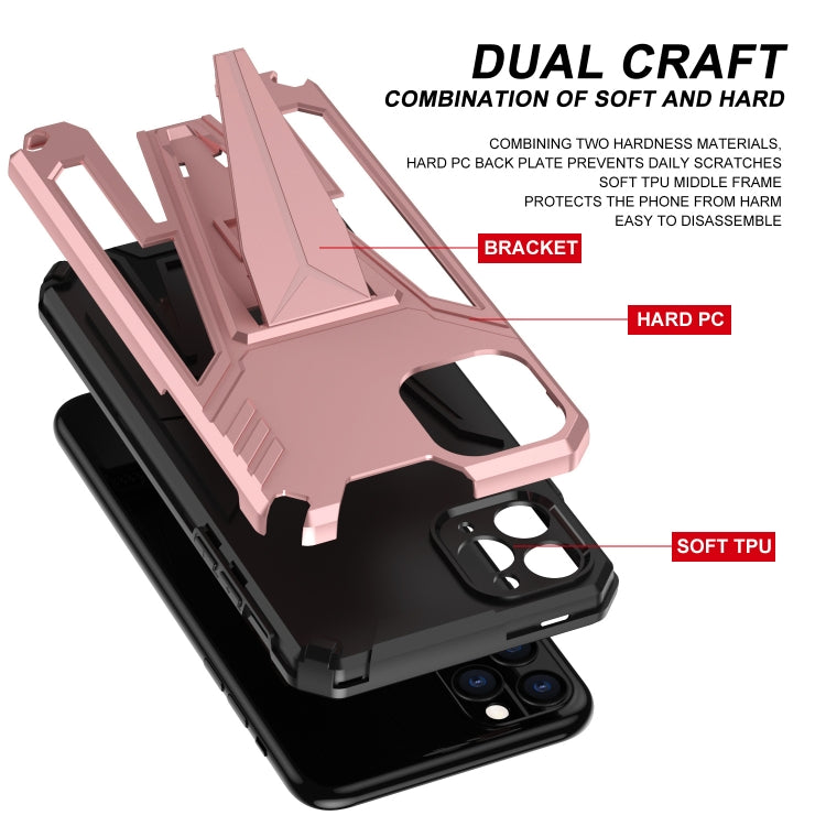 For iPhone 11 Pro Super V Armor PC + TPU Shockproof Case with Invisible Holder