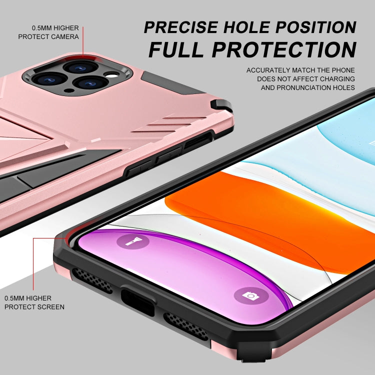 For iPhone 11 Pro Super V Armor PC + TPU Shockproof Case with Invisible Holder