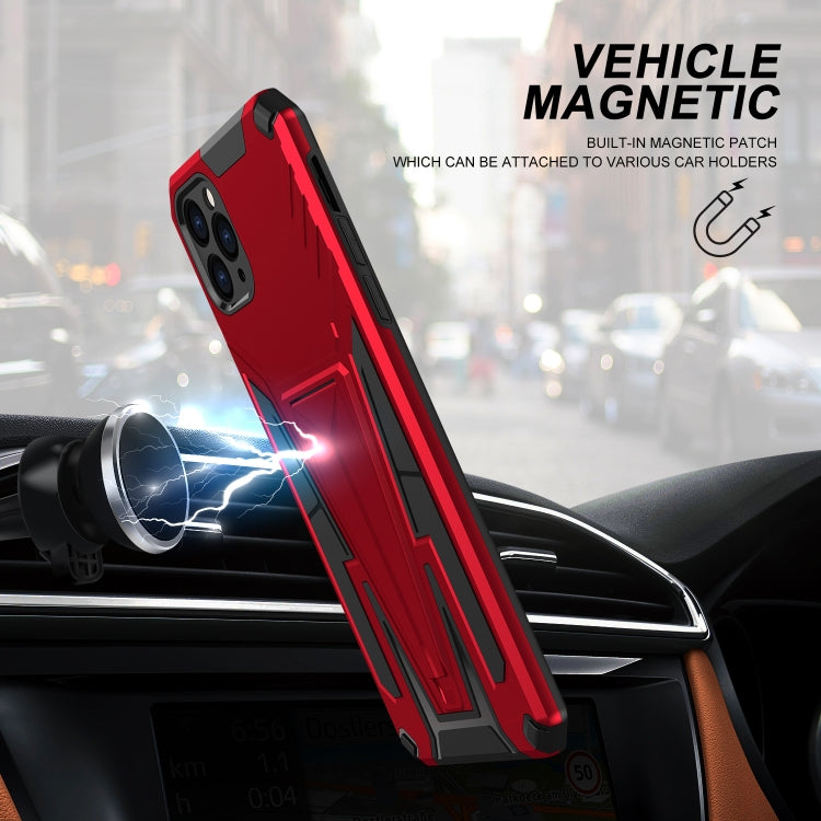 For iPhone 11 Pro Super V Armor PC + TPU Shockproof Case with Invisible Holder