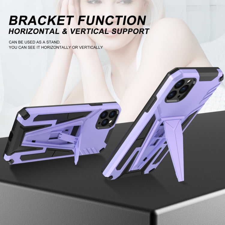 For iPhone 11 Pro Super V Armor PC + TPU Shockproof Case with Invisible Holder