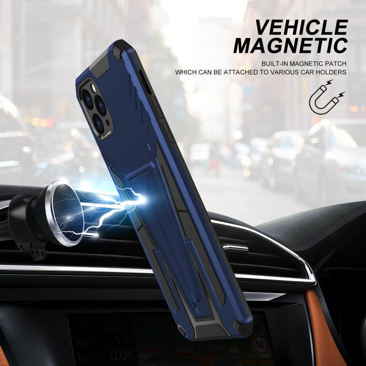 For iPhone 11 Pro Super V Armor PC + TPU Shockproof Case with Invisible Holder