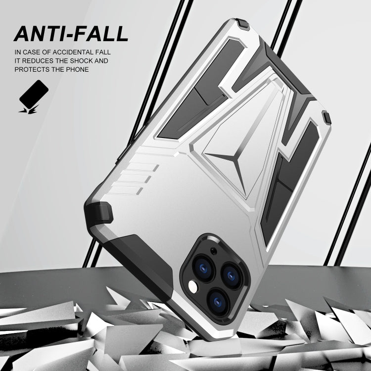 For iPhone 11 Pro Super V Armor PC + TPU Shockproof Case with Invisible Holder