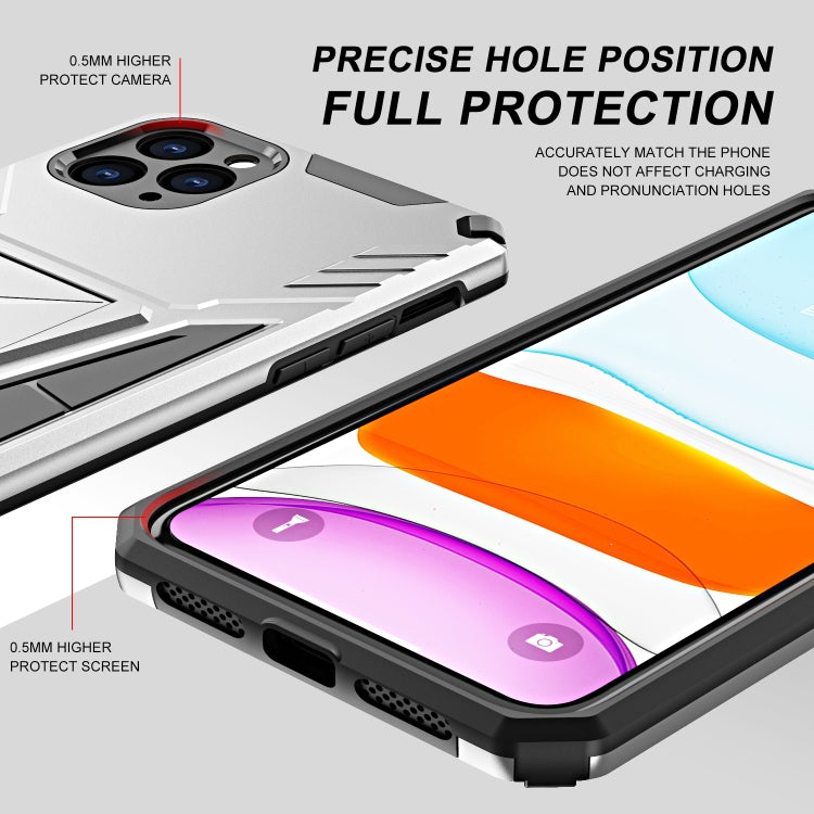 For iPhone 11 Pro Super V Armor PC + TPU Shockproof Case with Invisible Holder