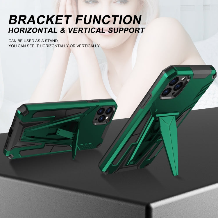 For iPhone 11 Pro Max Super V Armor PC + TPU Shockproof Case with Invisible Holder