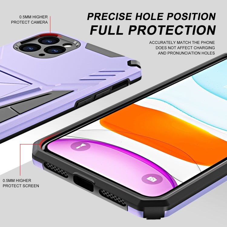 For iPhone 11 Pro Max Super V Armor PC + TPU Shockproof Case with Invisible Holder