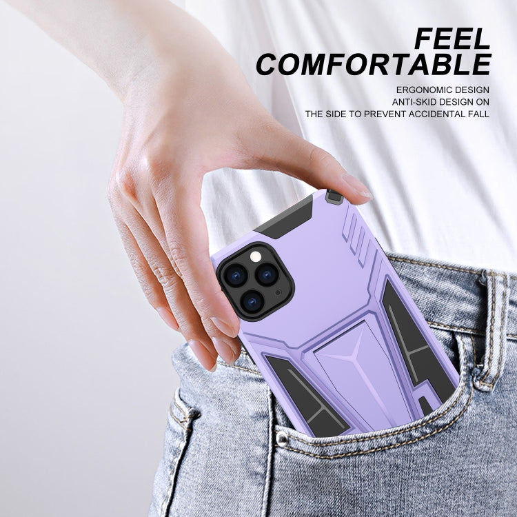 For iPhone 11 Pro Max Super V Armor PC + TPU Shockproof Case with Invisible Holder