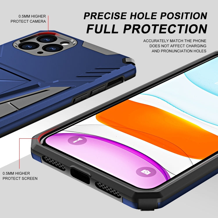 For iPhone 11 Pro Max Super V Armor PC + TPU Shockproof Case with Invisible Holder