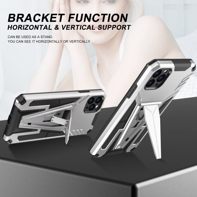 For iPhone 11 Pro Max Super V Armor PC + TPU Shockproof Case with Invisible Holder