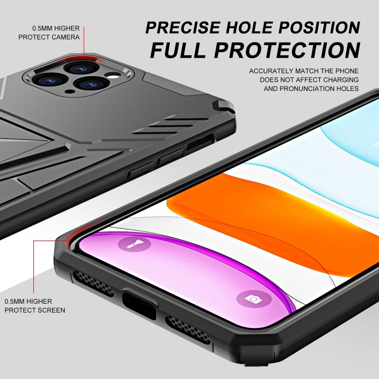 For iPhone 11 Pro Max Super V Armor PC + TPU Shockproof Case with Invisible Holder