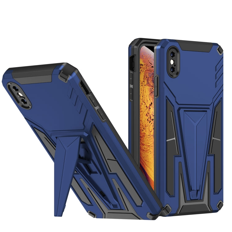 For iPhone X / XS Super V Armor PC + TPU Shockproof Case with Invisible Holder