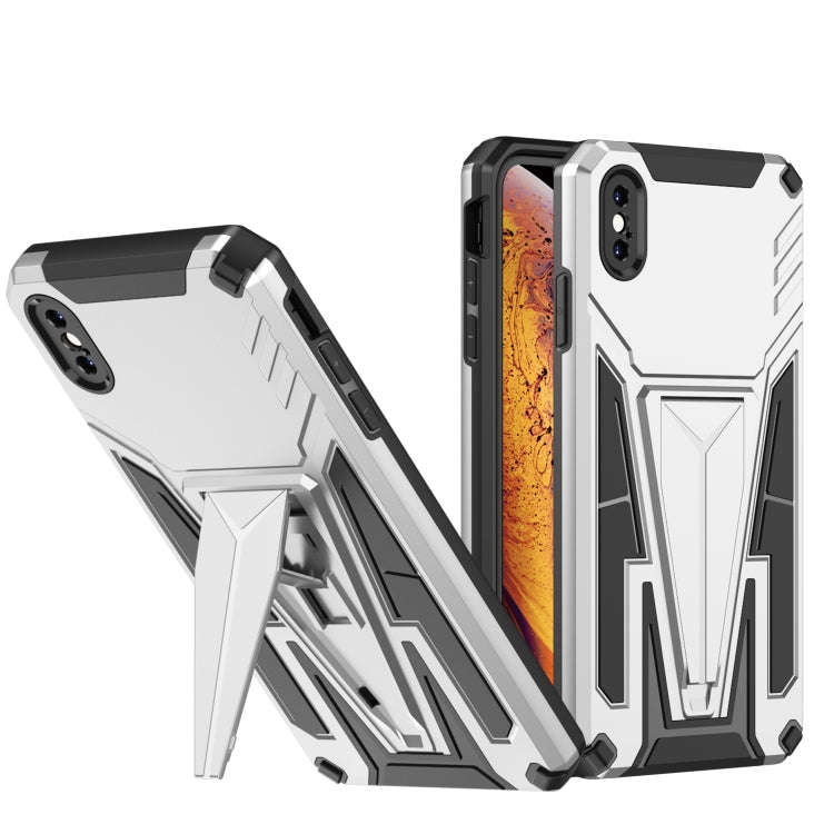 For iPhone X / XS Super V Armor PC + TPU Shockproof Case with Invisible Holder