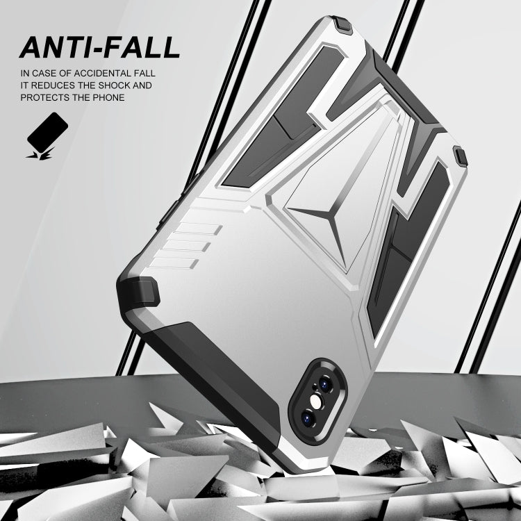 For iPhone X / XS Super V Armor PC + TPU Shockproof Case with Invisible Holder