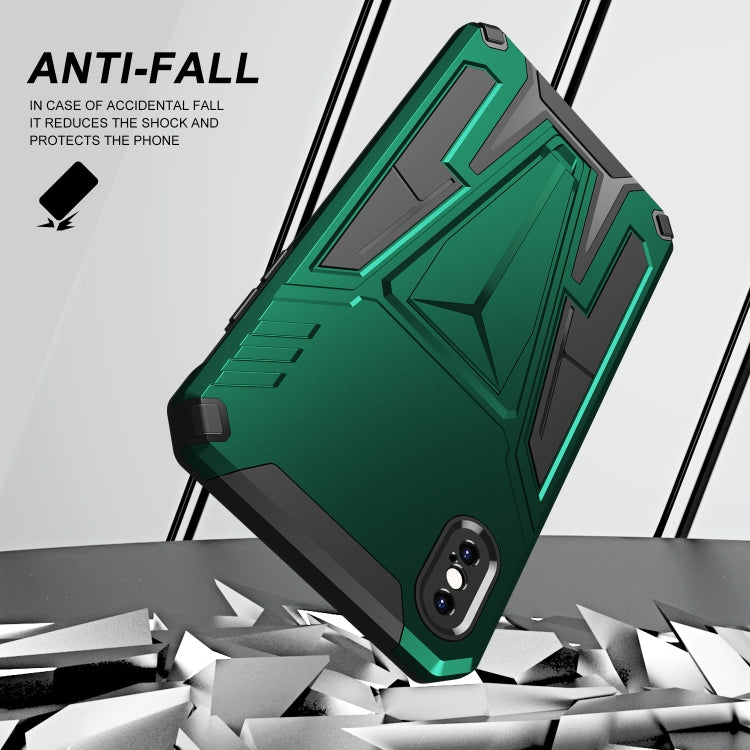 For iPhone XS Max Super V Armor PC + TPU Shockproof Case with Invisible Holder
