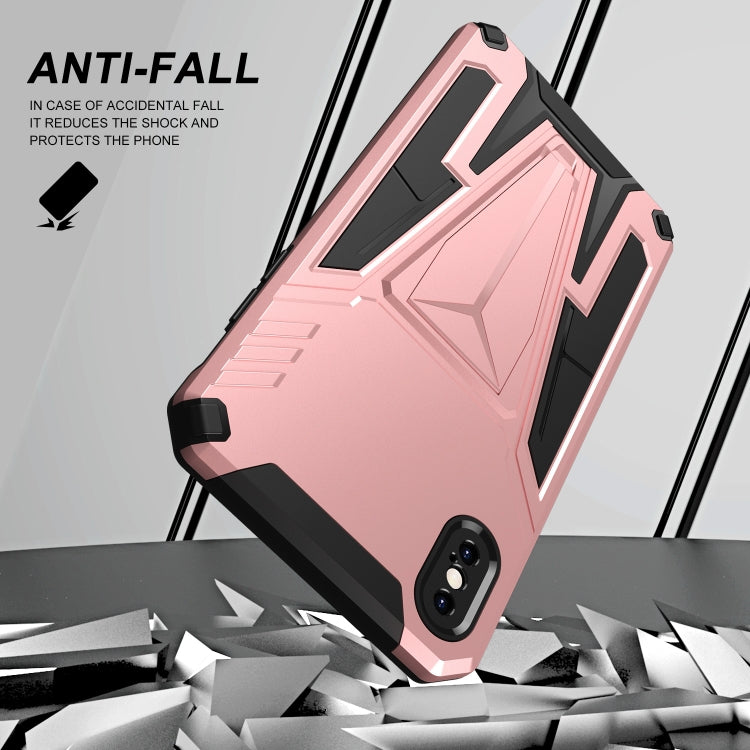 For iPhone XS Max Super V Armor PC + TPU Shockproof Case with Invisible Holder