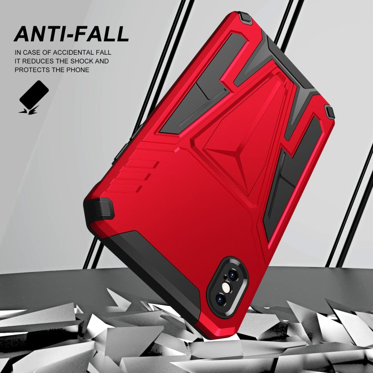 For iPhone XS Max Super V Armor PC + TPU Shockproof Case with Invisible Holder
