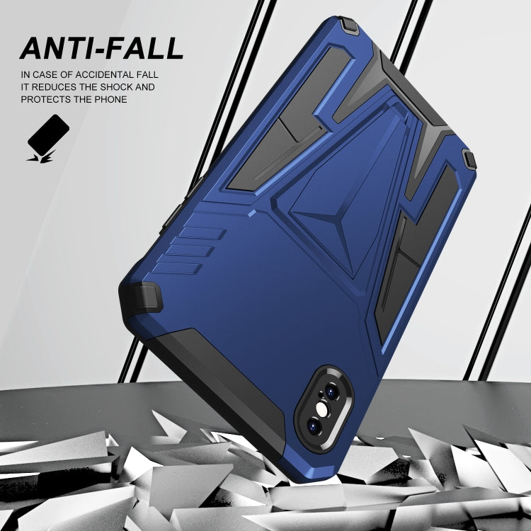 For iPhone XS Max Super V Armor PC + TPU Shockproof Case with Invisible Holder