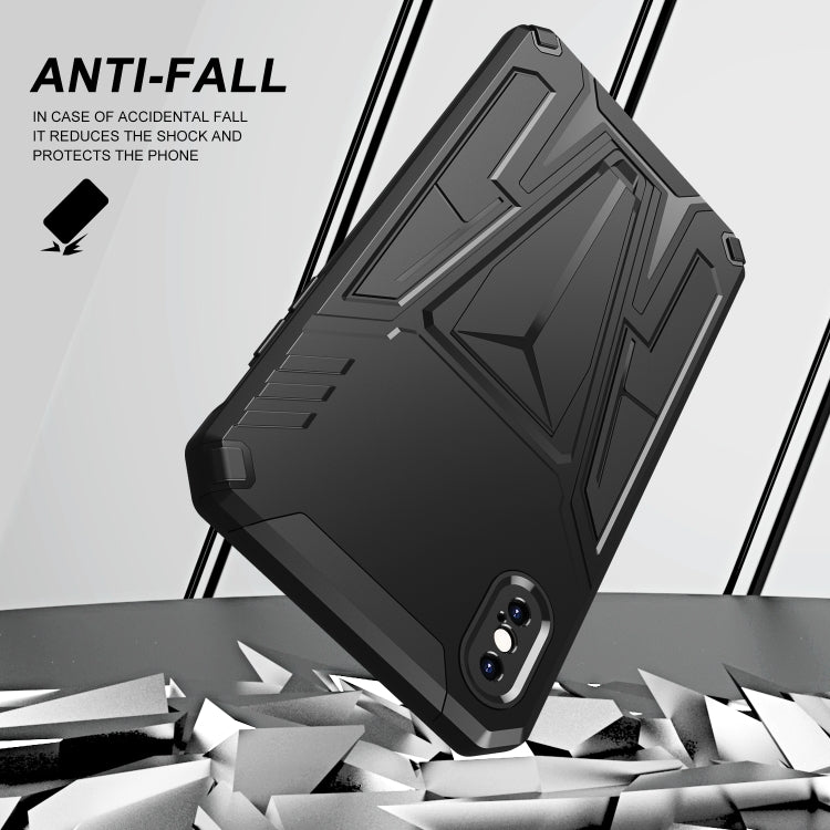 For iPhone XS Max Super V Armor PC + TPU Shockproof Case with Invisible Holder