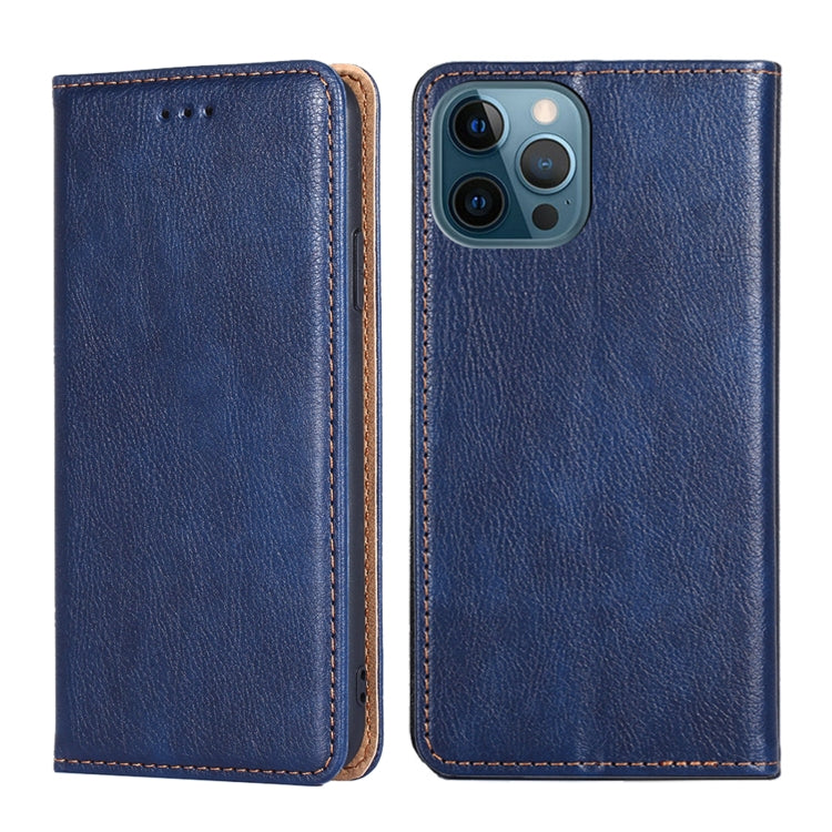 For iPhone 13 Pro Max PU + TPU Gloss Oil Solid Color Magnetic Horizontal Flip Leather Case with Holder & Card Slot & Wallet