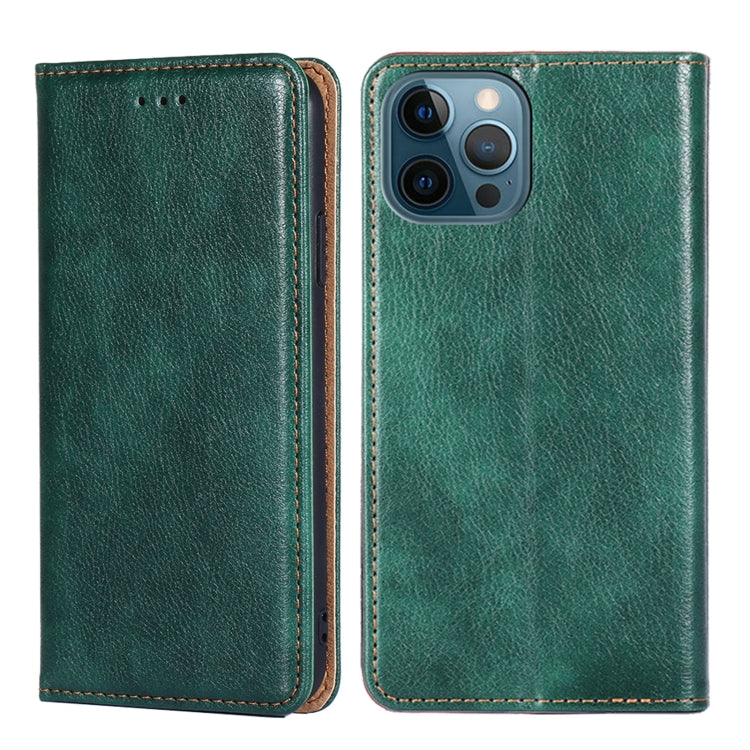 For iPhone 13 Pro Max PU + TPU Gloss Oil Solid Color Magnetic Horizontal Flip Leather Case with Holder & Card Slot & Wallet