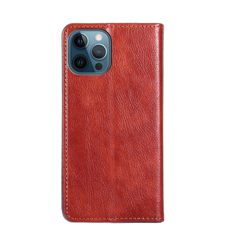For iPhone 13 Pro Max PU + TPU Gloss Oil Solid Color Magnetic Horizontal Flip Leather Case with Holder & Card Slot & Wallet