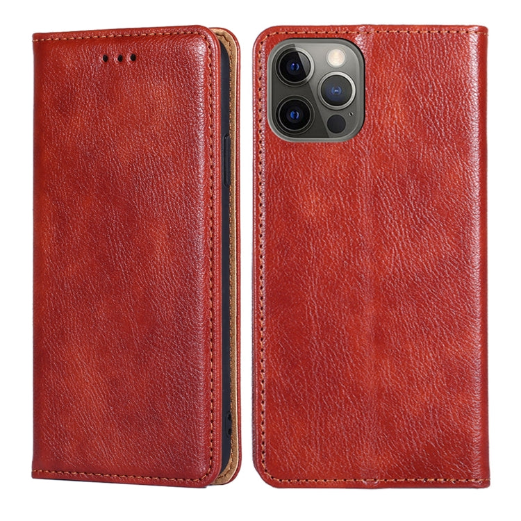 For iPhone 13 Pro PU + TPU Gloss Oil Solid Color Magnetic Horizontal Flip Leather Case with Holder & Card Slot & Wallet