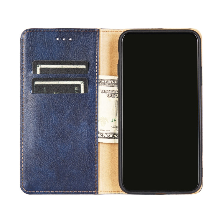 For iPhone 13 PU + TPU Gloss Oil Solid Color Magnetic Horizontal Flip Leather Case with Holder & Card Slot & Wallet
