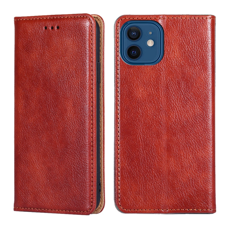 For iPhone 13 PU + TPU Gloss Oil Solid Color Magnetic Horizontal Flip Leather Case with Holder & Card Slot & Wallet