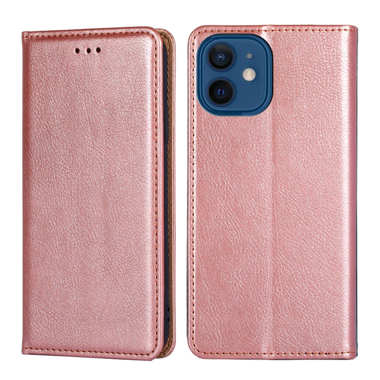 For iPhone 13 mini PU + TPU Gloss Oil Solid Color Magnetic Horizontal Flip Leather Case with Holder & Card Slot & Wallet