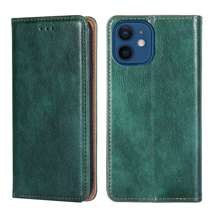 For iPhone 13 mini PU + TPU Gloss Oil Solid Color Magnetic Horizontal Flip Leather Case with Holder & Card Slot & Wallet