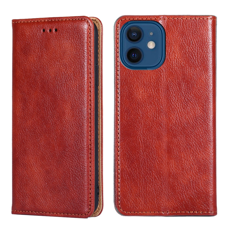 For iPhone 13 mini PU + TPU Gloss Oil Solid Color Magnetic Horizontal Flip Leather Case with Holder & Card Slot & Wallet
