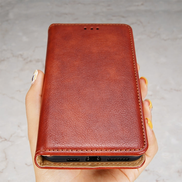 For iPhone 13 mini PU + TPU Gloss Oil Solid Color Magnetic Horizontal Flip Leather Case with Holder & Card Slot & Wallet