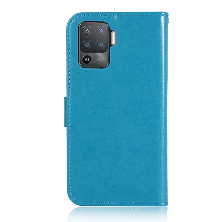 For OPPO A94 / A95 5G Wind Chime Owl Embossing Pattern Horizontal Flip Leather Case with Holder & Card Slots & Wallet