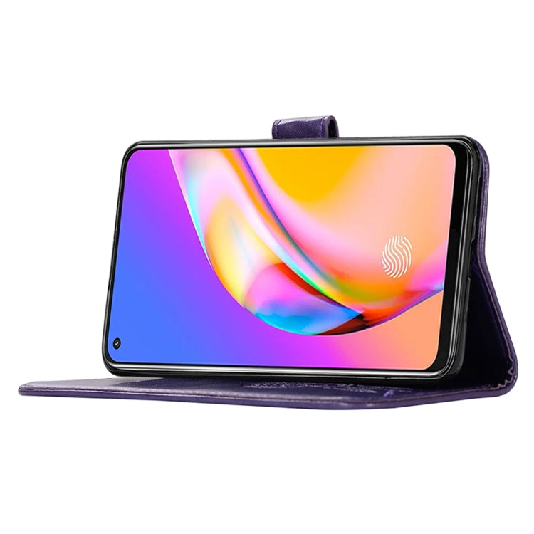 For OPPO A94 / A95 5G Wind Chime Owl Embossing Pattern Horizontal Flip Leather Case with Holder & Card Slots & Wallet